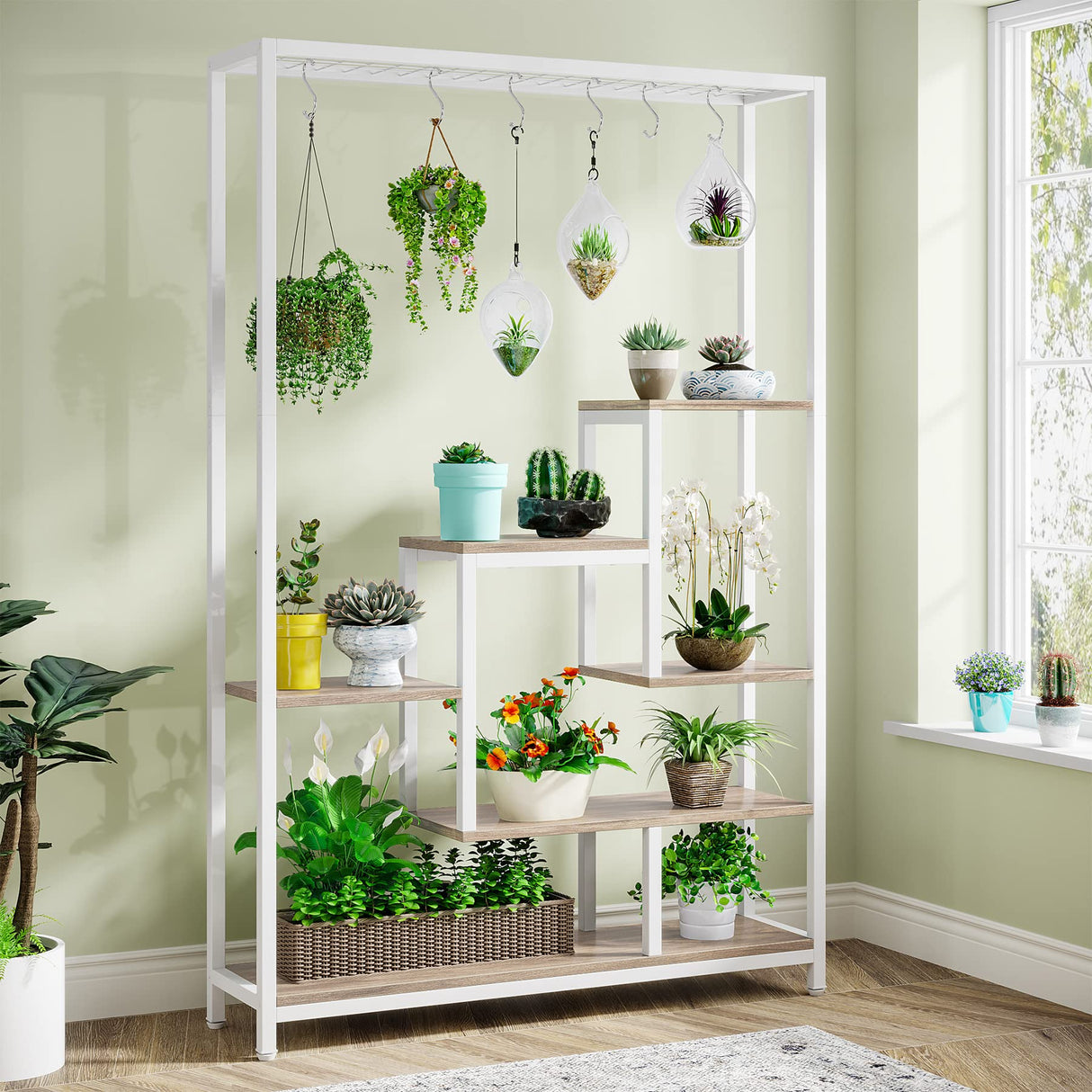 5-Tier Tall Indoor Plant Stand, 70.9 inches Large Metal Plant Shelf