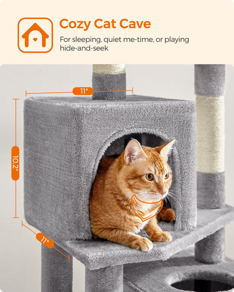 Cat Tree 61-Inch Cat Tower for Indoor Cats