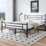 Full Size Bed Frame with Headboard and Footboard, 14 Inch Metal Platform Bed Frame