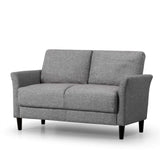 Jackie Loveseat Sofa / Easy, Tool-Free Assembly, Soft Grey