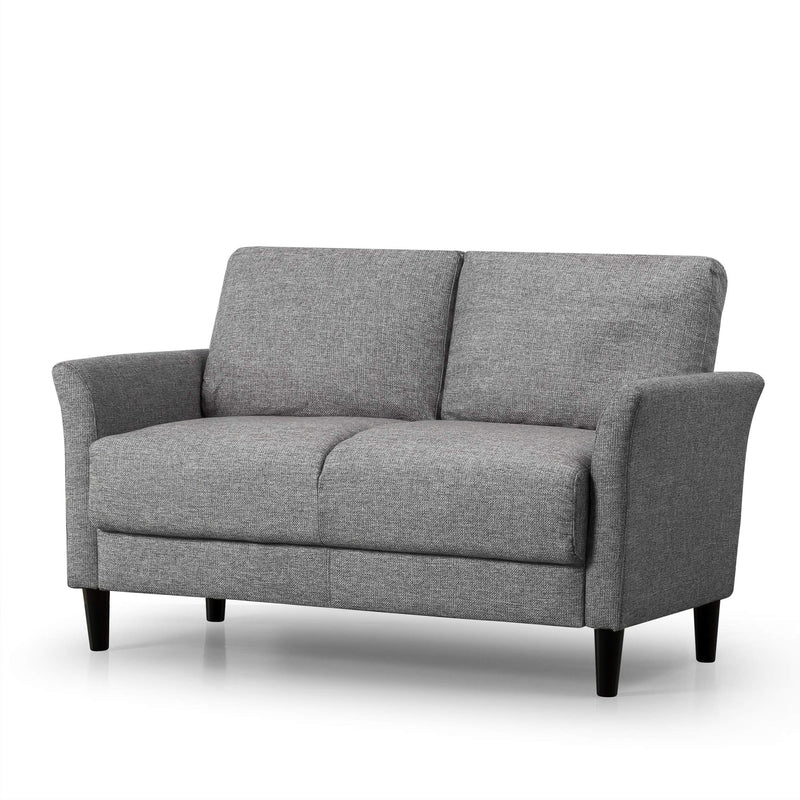 Jackie Loveseat Sofa / Easy, Tool-Free Assembly, Soft Grey