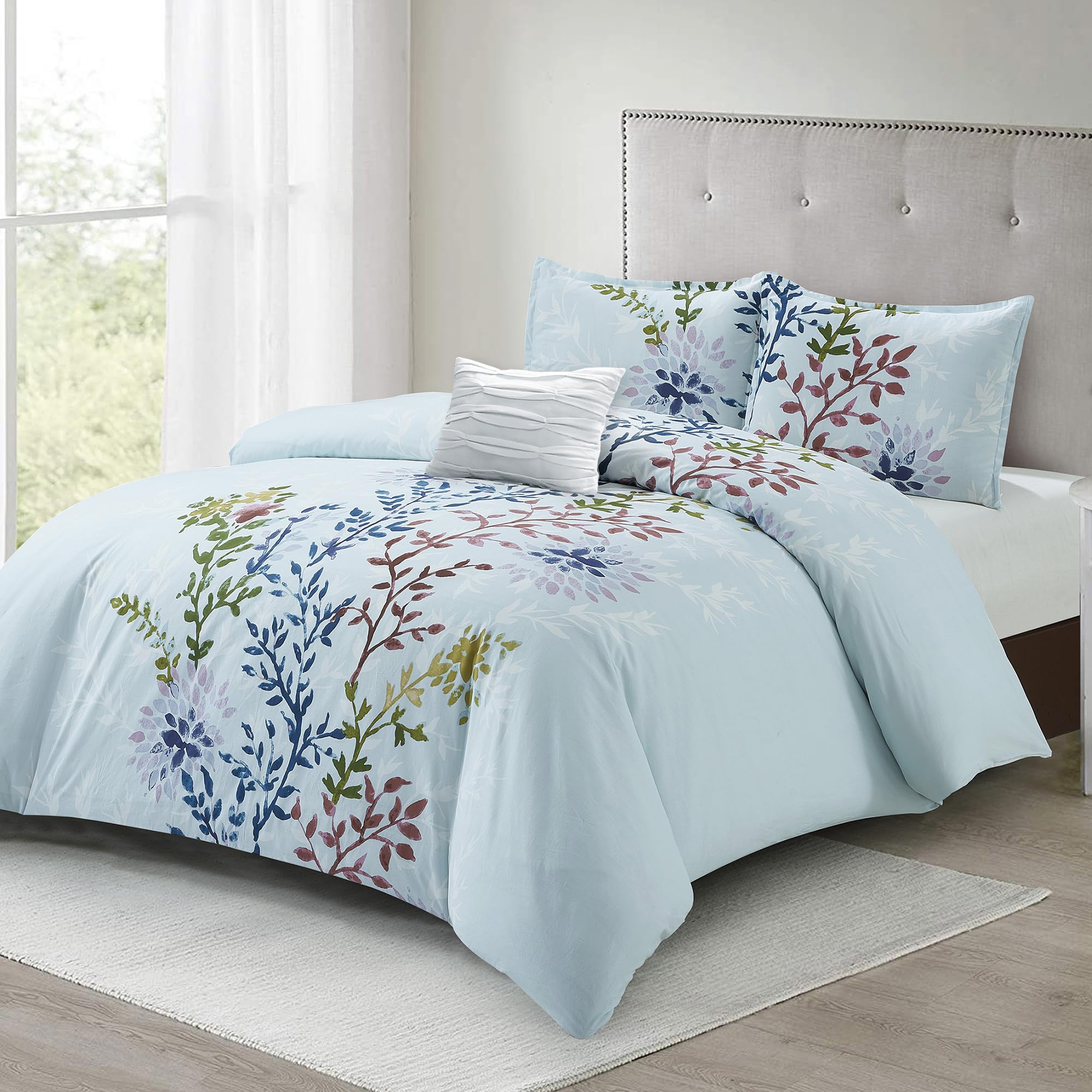 4 Pieces 100% Cotton Soft and Comfort Floral