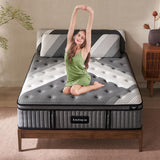 King Mattresses 14 Inch Supportive Hybrid Mattress for Back Pain