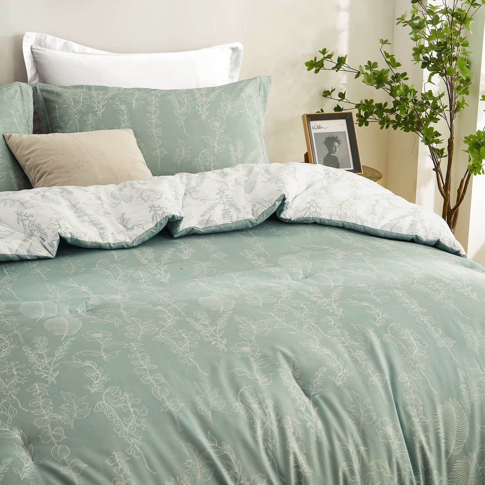 Floral King Size Comforter Set for King Bed Farmhouse Boho Bedding Comforter Sets
