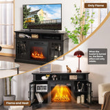 Modern 48 Inch Electric Fireplace TV Stand