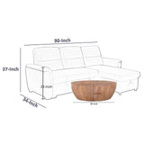 Drum Shape Wooden Coffee Table with Plank Design Base