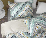 Comforter King Size, 600 Thread Count Cotton Golden & Blue Bohemian Pattern