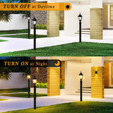 Dusk to Dawn Outdoor Light Hardwired 120V, Waterproof Pole Light Fixture