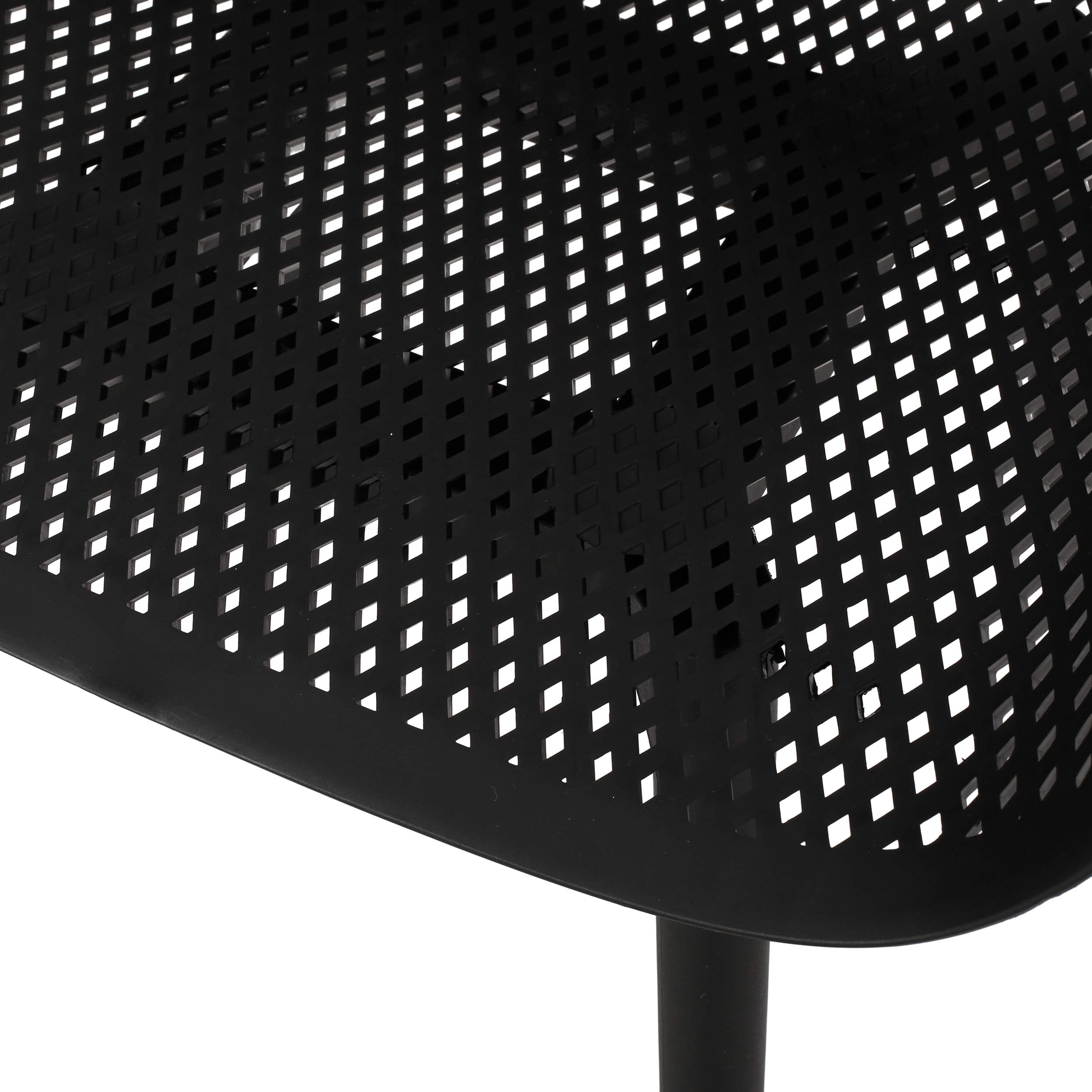 Davina Outdoor Dining Chair (Set of 2), Polypropylene, Black