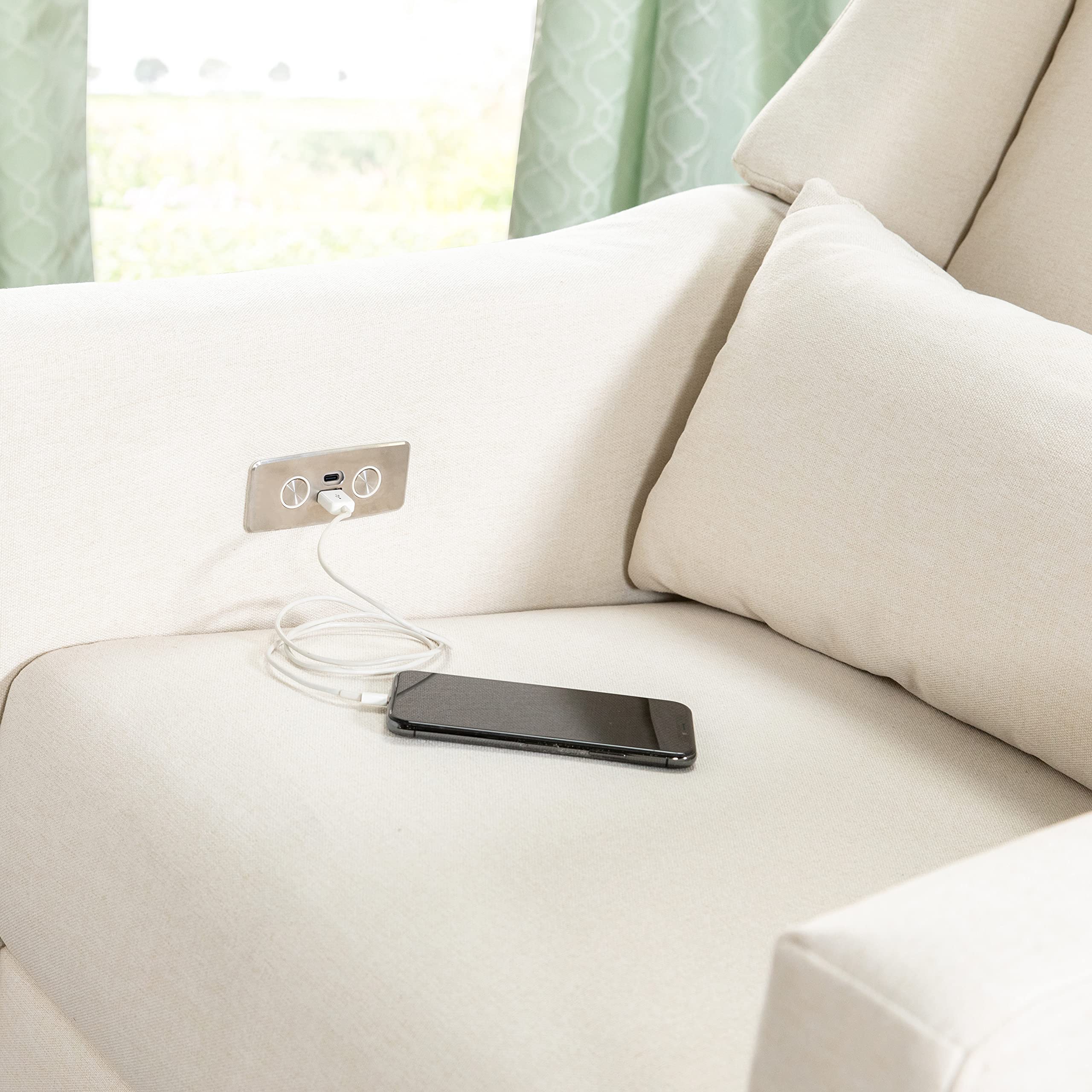 KiwiNest Power Recliner Glider – GREENGUARD Certified & USB Charging