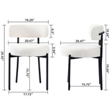 White Dining Chairs Set of 2,  Kitchen Dining Room Chairs