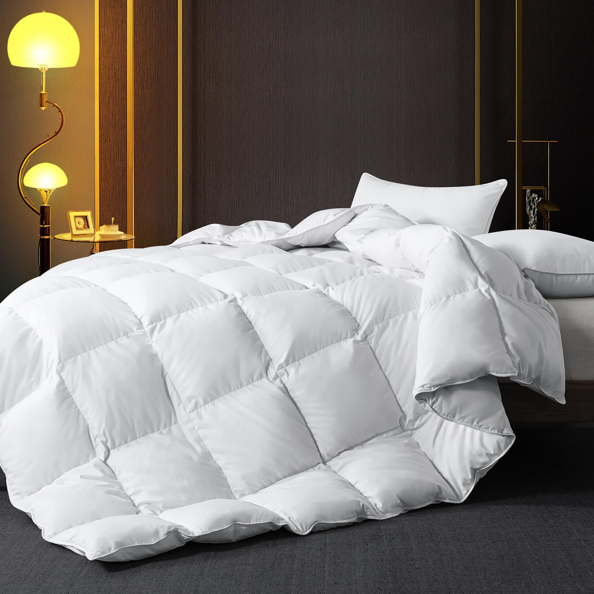 Queen Size Feather Comforter, Filled with Feather and Down