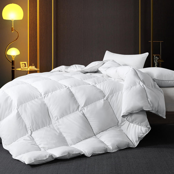 Queen Size Feather Comforter, Filled with Feather and Down,