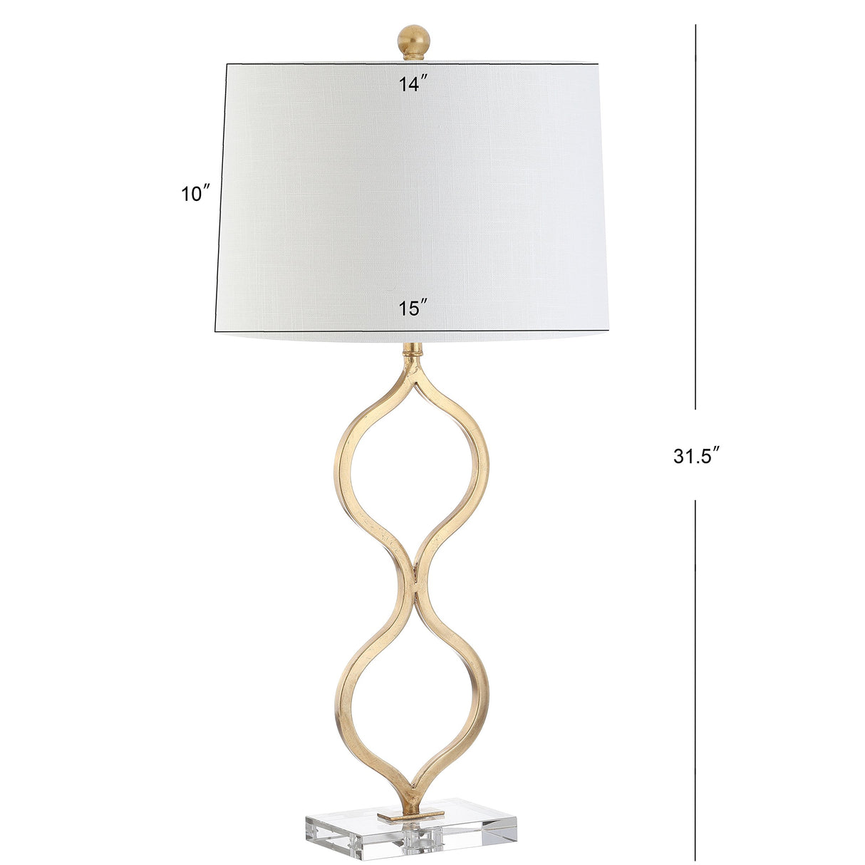 JYL3028A Levi 31.5" Metal/Crystal LED Table Lamp Contemporary