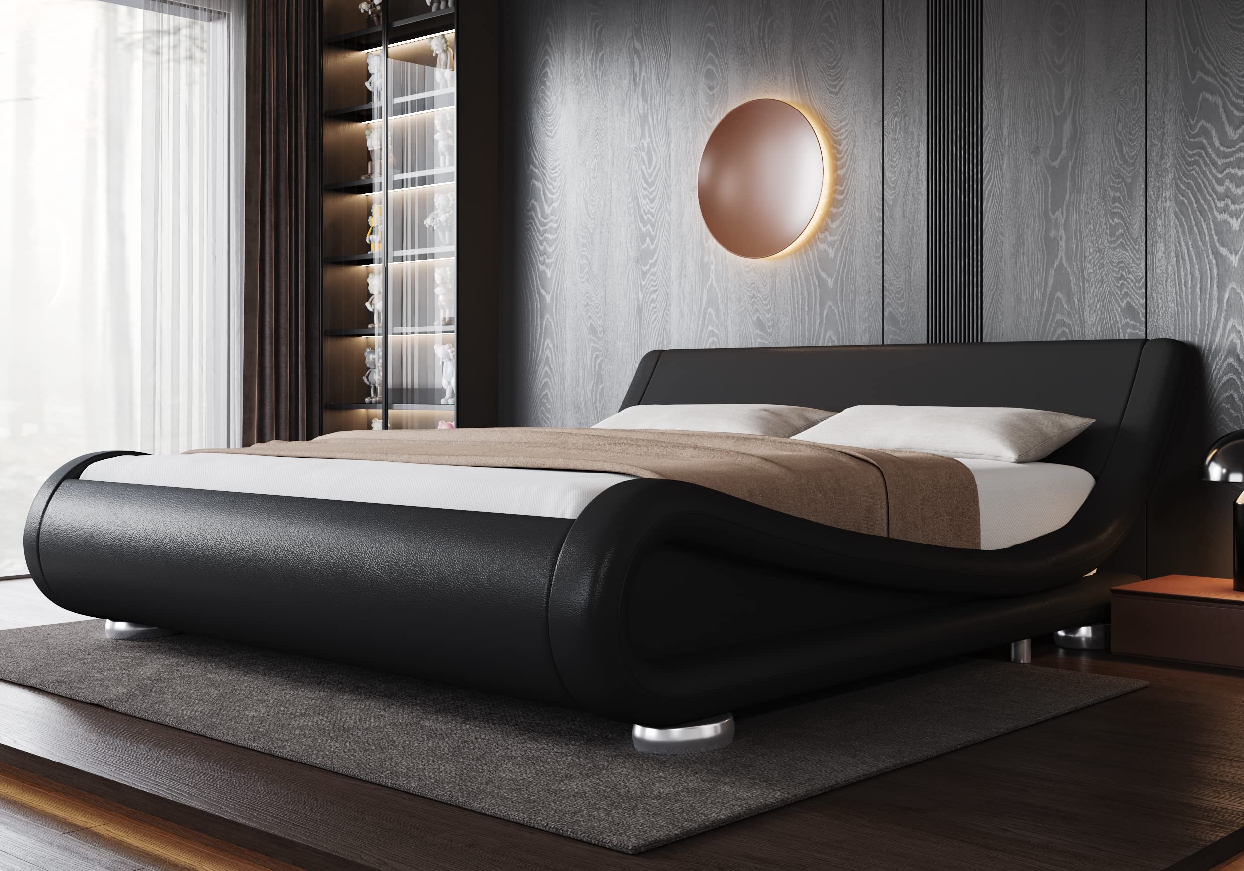 Queen Size Bed Frame with Ergonomic