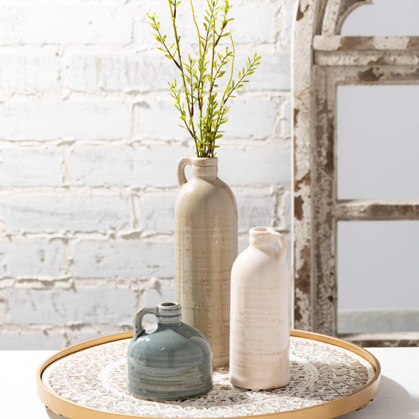 Ceramic Jug Vase Set, Farmhouse Decor, Kitchen and Bedroom