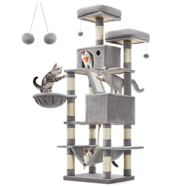 Large Cat Tower with 13 Scratching Posts 2 Perches