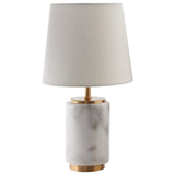 Mid Century Modern Marble and Brass Table Decor Lamp