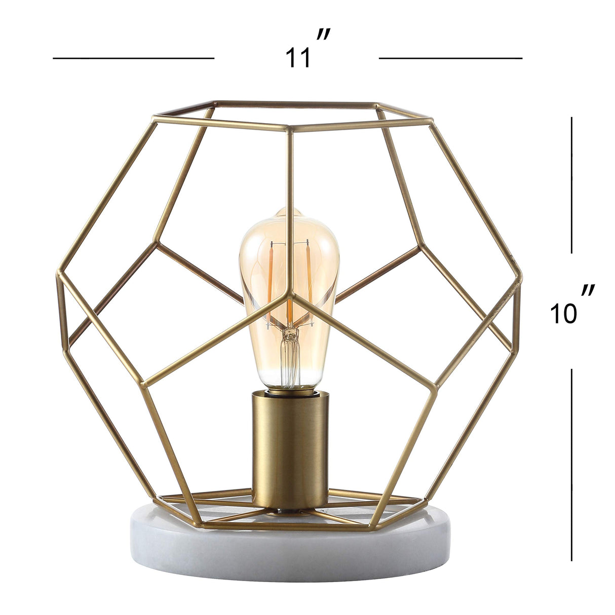 JYL1047A James 10" Metal/Marble LED Table Lamp Midcentury