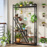 70.9" Tall Indoor Plant Stand, 7-Tier Large Plant Shelf with 5 S-Hooks