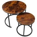 Nesting Coffee Table Modern End Table Set of 2