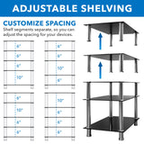 Tempered Glass AV Component Media Stand, Audio Tower and Media Center