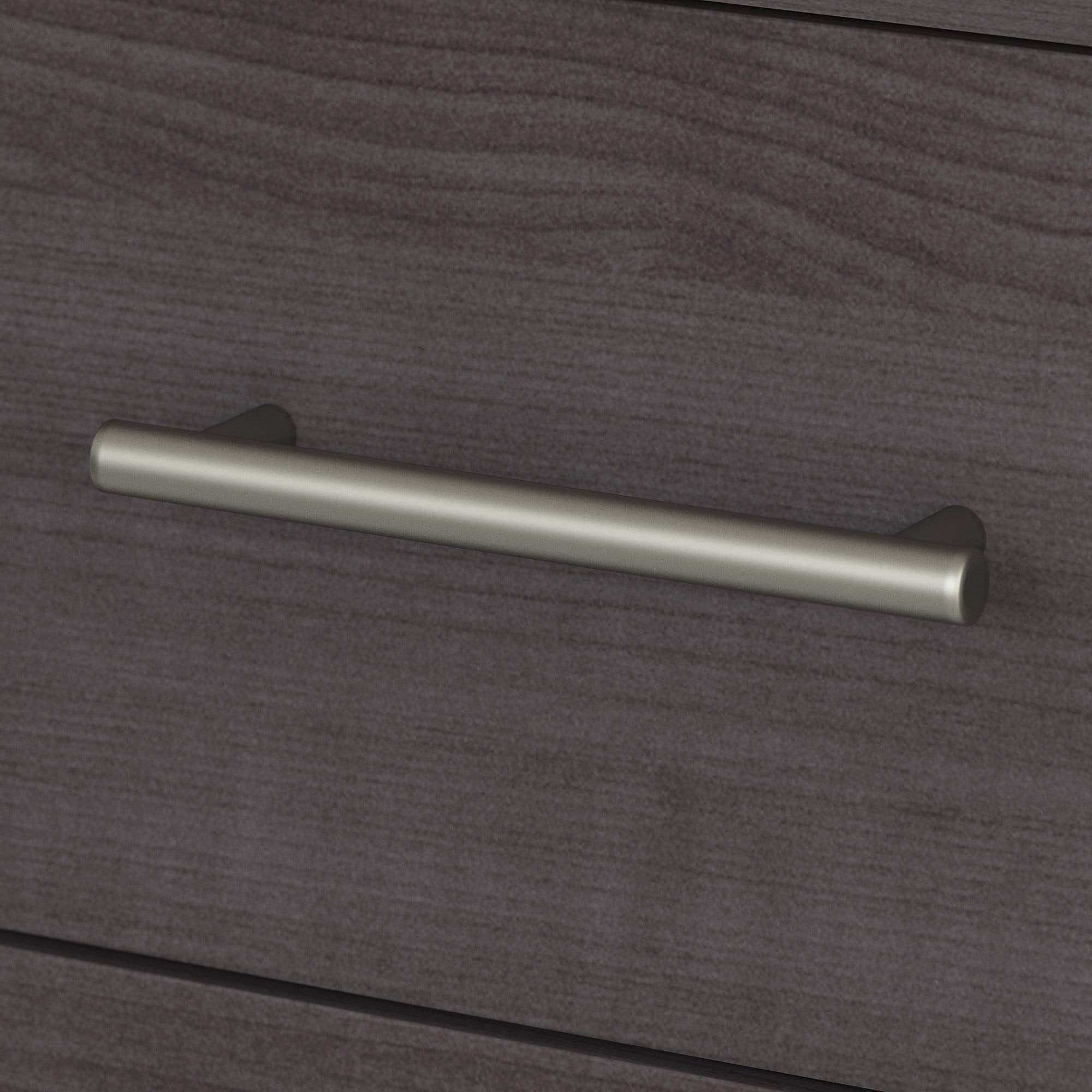 Somerset L Shaped Desk with Storage in Storm Gray Corner