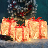 Set of 3 Christmas 60 LED Lighted Gift