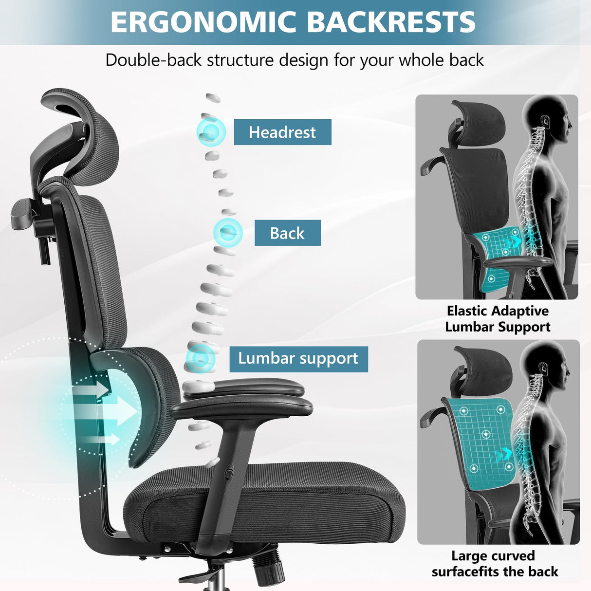 Office Chair Ergonomic Desk Chair, High Back Computer Gaming Chair