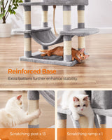 Large Cat Tower with 13 Scratching Posts 2 Perches