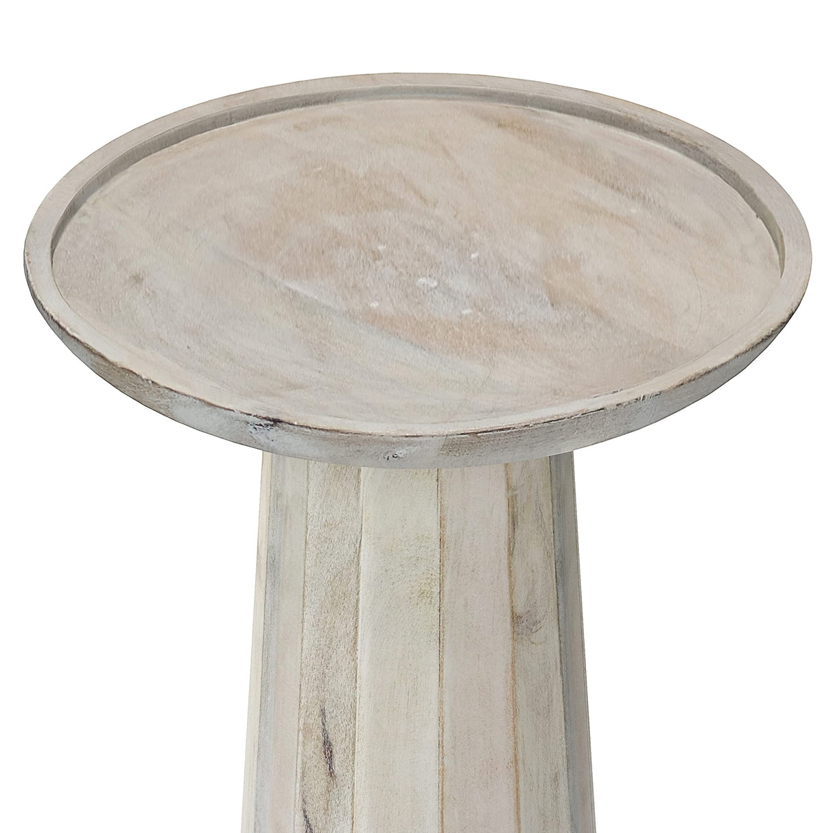 Dayton SOLID MANGO WOOD 13 Inch Wide Round Wooden Accent Table in