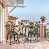 Patio Bistro Sets 3 Piece, Outdoor Cast Aluminum Garden Table