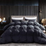 Luxurious All-Season Goose Down Feather Fiber Comforter King Size Duvet Insert