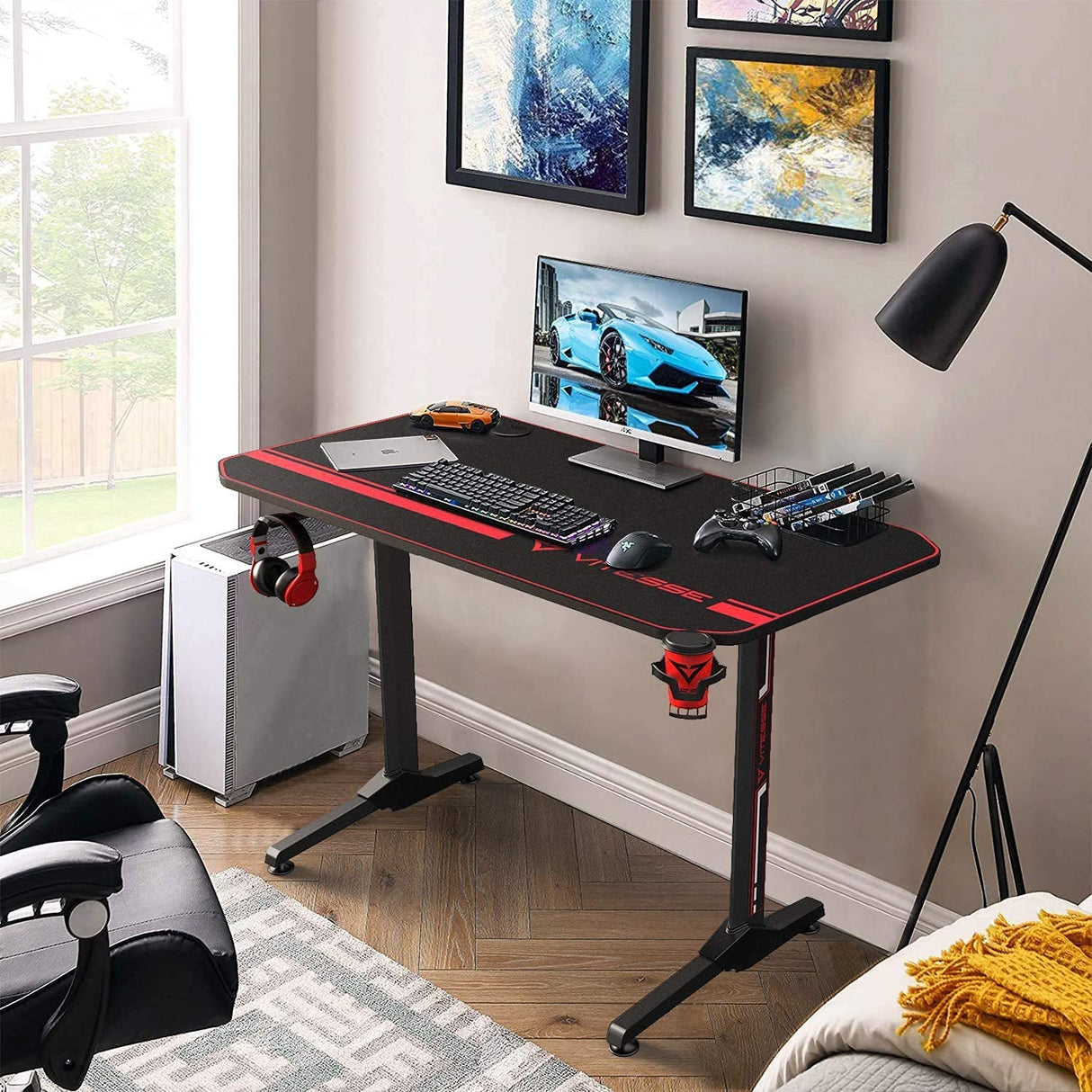 VIT Gaming Desk, 44 inch Ergonomic Gaming Desk with USB Gaming Handle