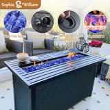 Oversized Patio Furniture Set with Fire Pit Table