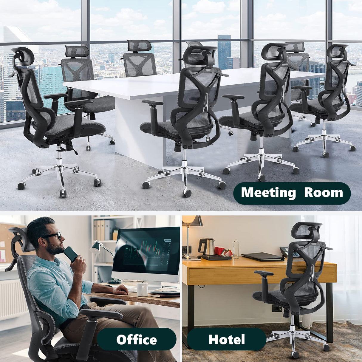 Office Chair, Ergonomic Office Chair with Lumbar Support