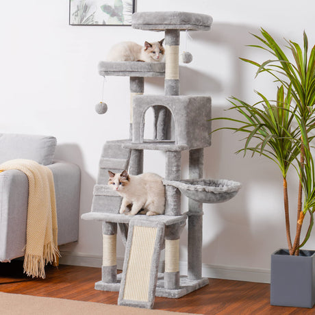 Cat Tree, Cat Tower for Indoor Cats,Multi-Level Cat Furniture Condo for Cats with Padded