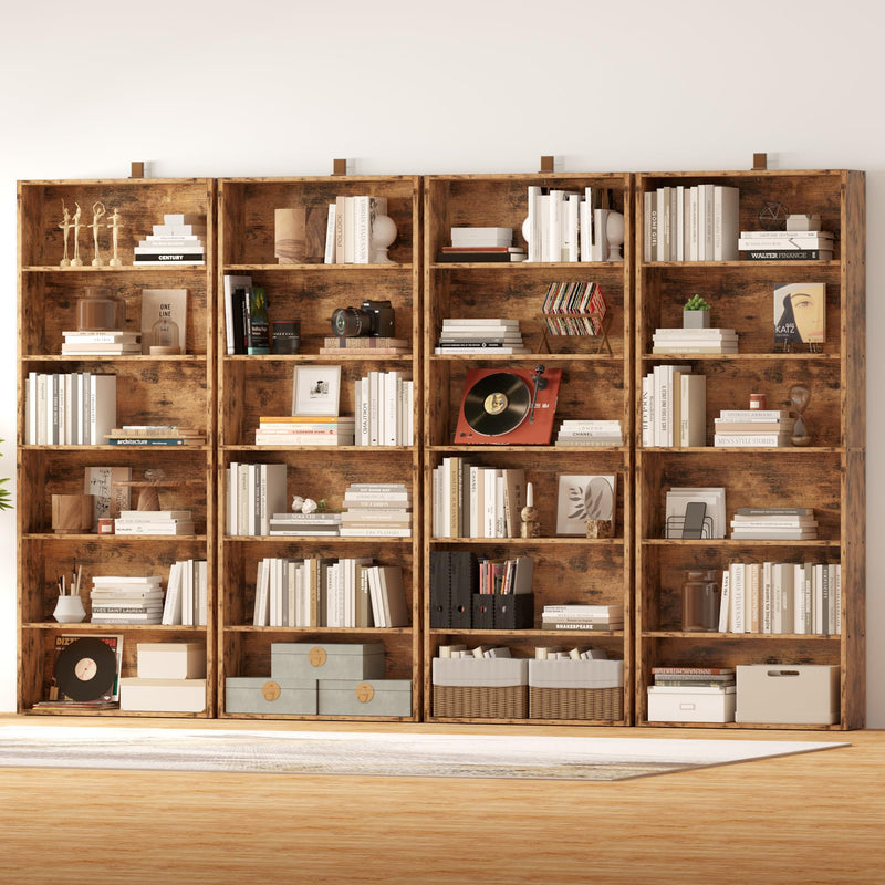 Bookshelves and Bookcases Set of 2 Floor Standing 6 Tier Display Storage Shelves