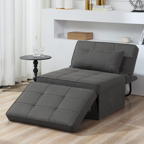 4 in 1 Multi Function Folding Ottoman Breathable Linen Couch Bed