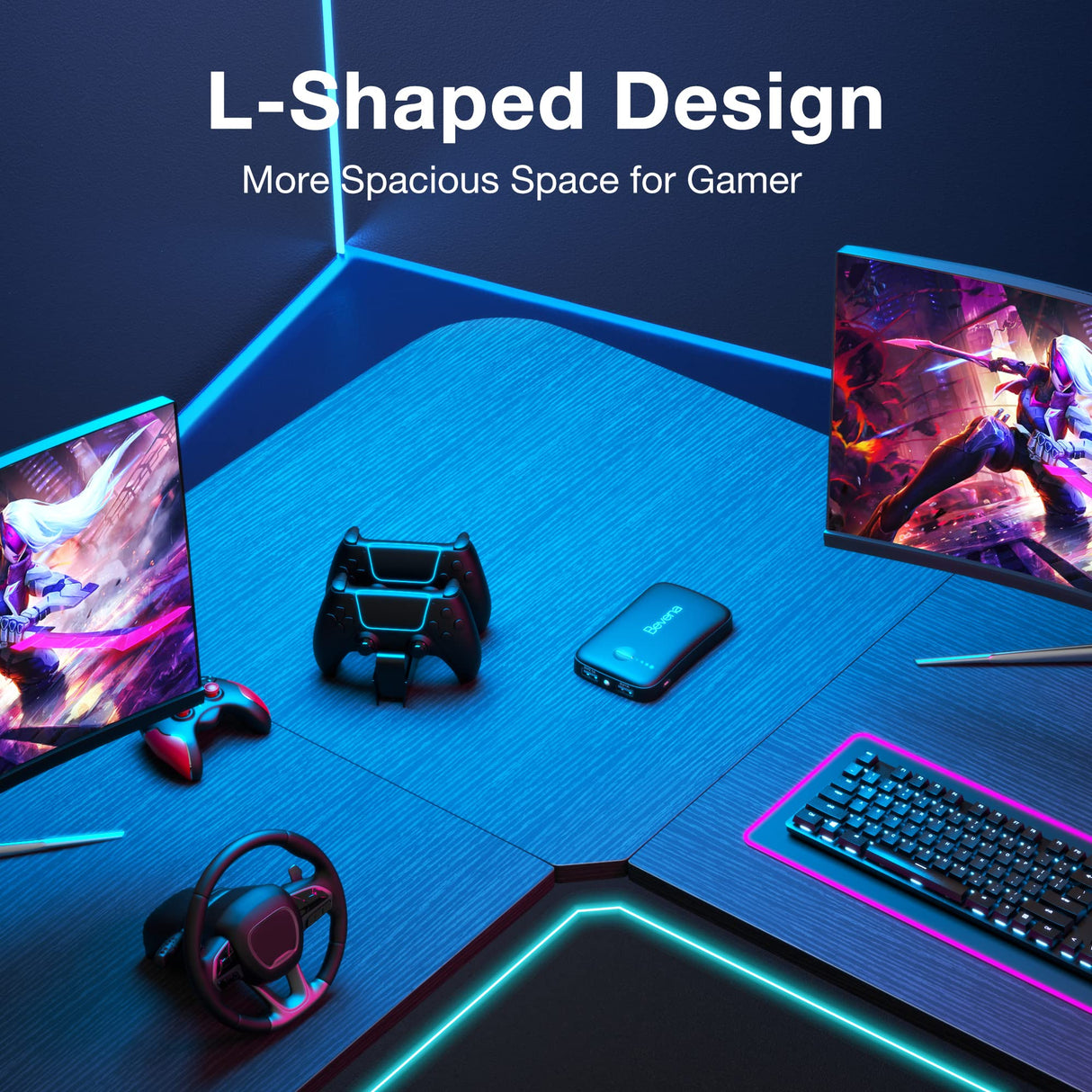 L Shaped Gaming Desk Corner Computer Desk, Home Office Desks