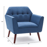 Accent Chairs for Bedroom, Midcentury Modern Accent Arm Chair for Living Room