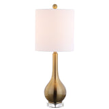 25" Metal/Crystal Teardrop LED Table Lamp Contemporary