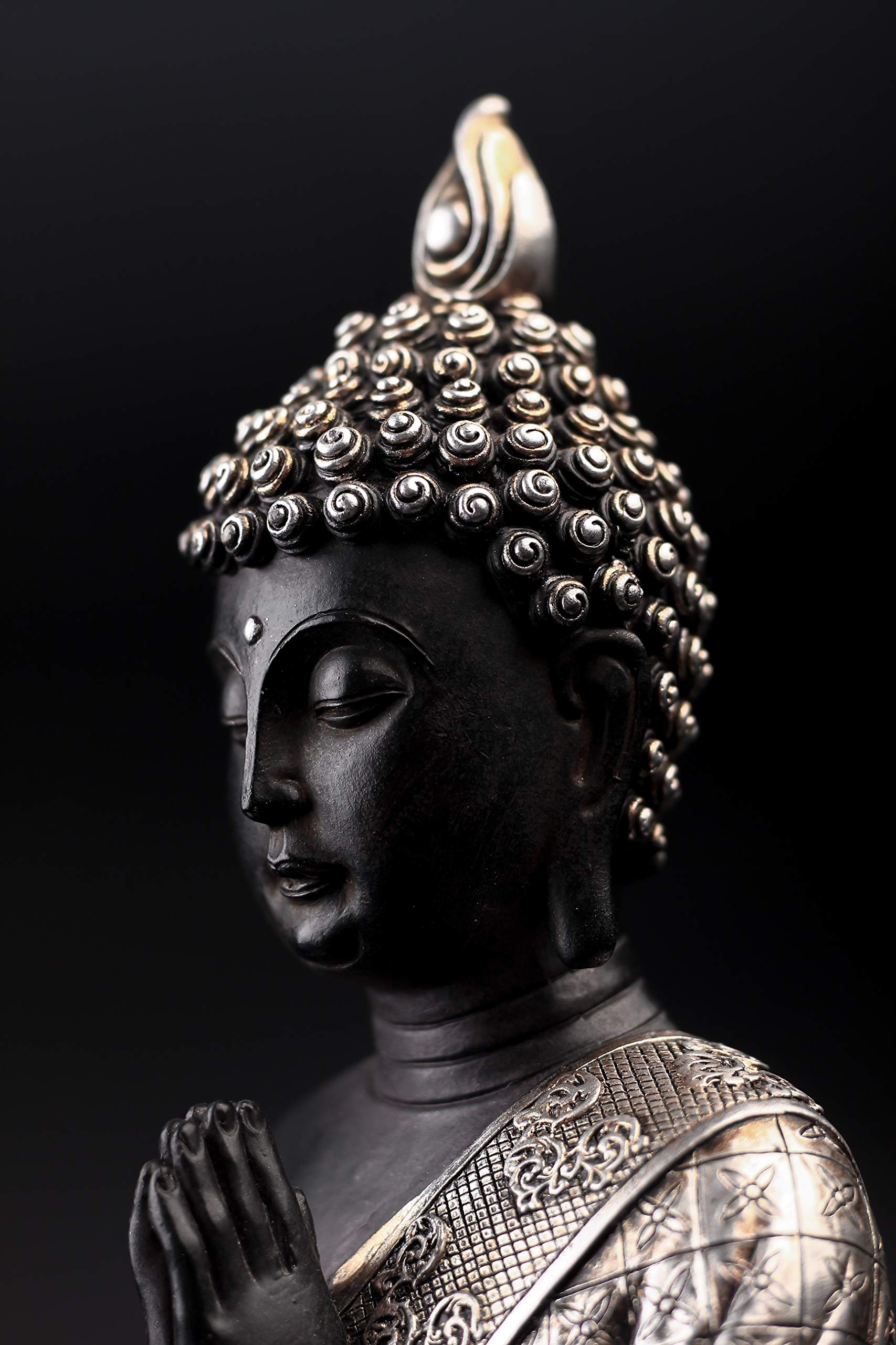 Seated Buddha Statue Buddhism Thai Meditating Home and Sculpture