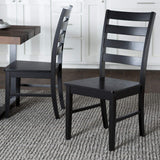 Modern Farmhouse Wood Armless Dining Room Chairs Kitchen