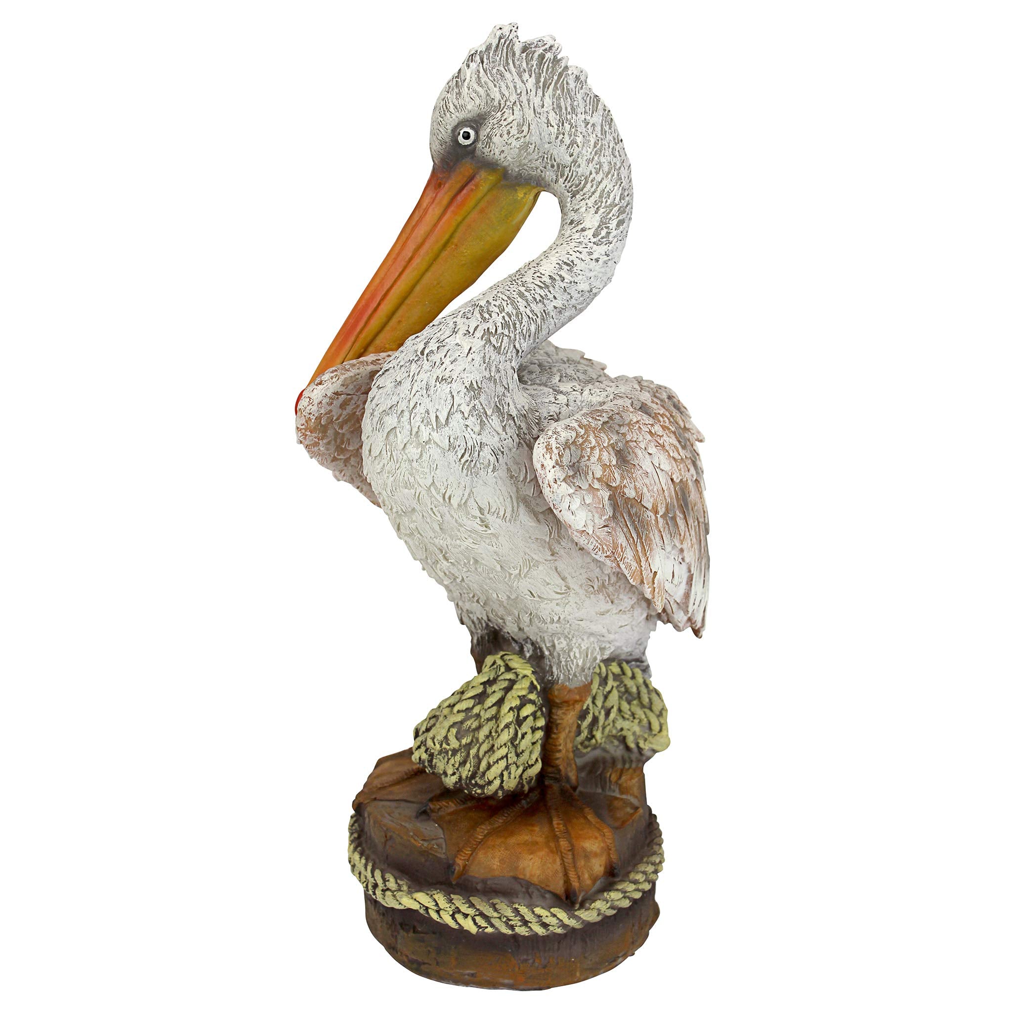 QM205301 Ocean Side Pier 51 Pelican Coastal Decor Garden Statue
