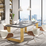 70.9" Modern Executive Desk, Wood Office Desk