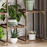 Plant Stand Indoor, Wood Tiered Tall Plant Shelves for Multiple Plants