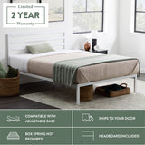 Cassidy Metal Platform Bed Frame with Metal Headboard - Box Spring Not Required