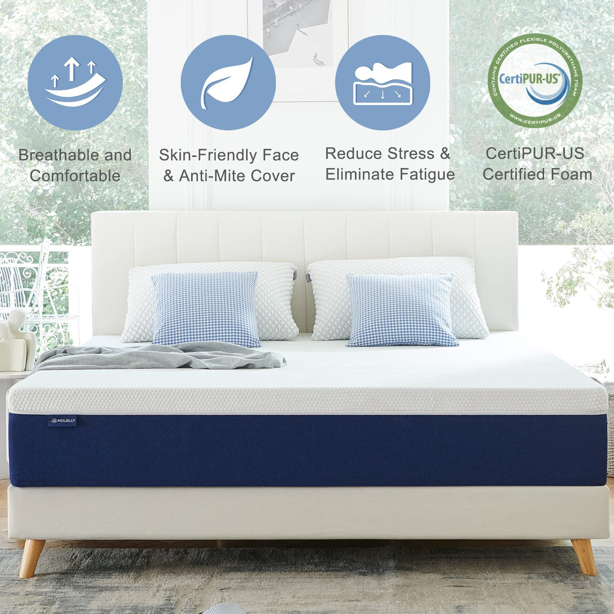 12 inch Gel Memory Foam Mattress with CertiPUR-US Bed Mattress