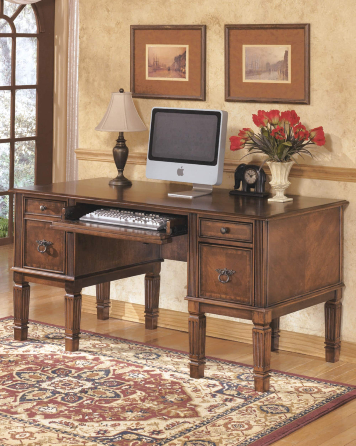 Hamlyn Traditional Home Office Desk with Storage